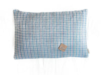 Sari pillowcase 60x40 in red/pink with turquoise circle motif, patterns and details in Indian boho/bohemian style - colorful oriental Indian pillowcases, unique sari pillow in an upcycled vintage look.