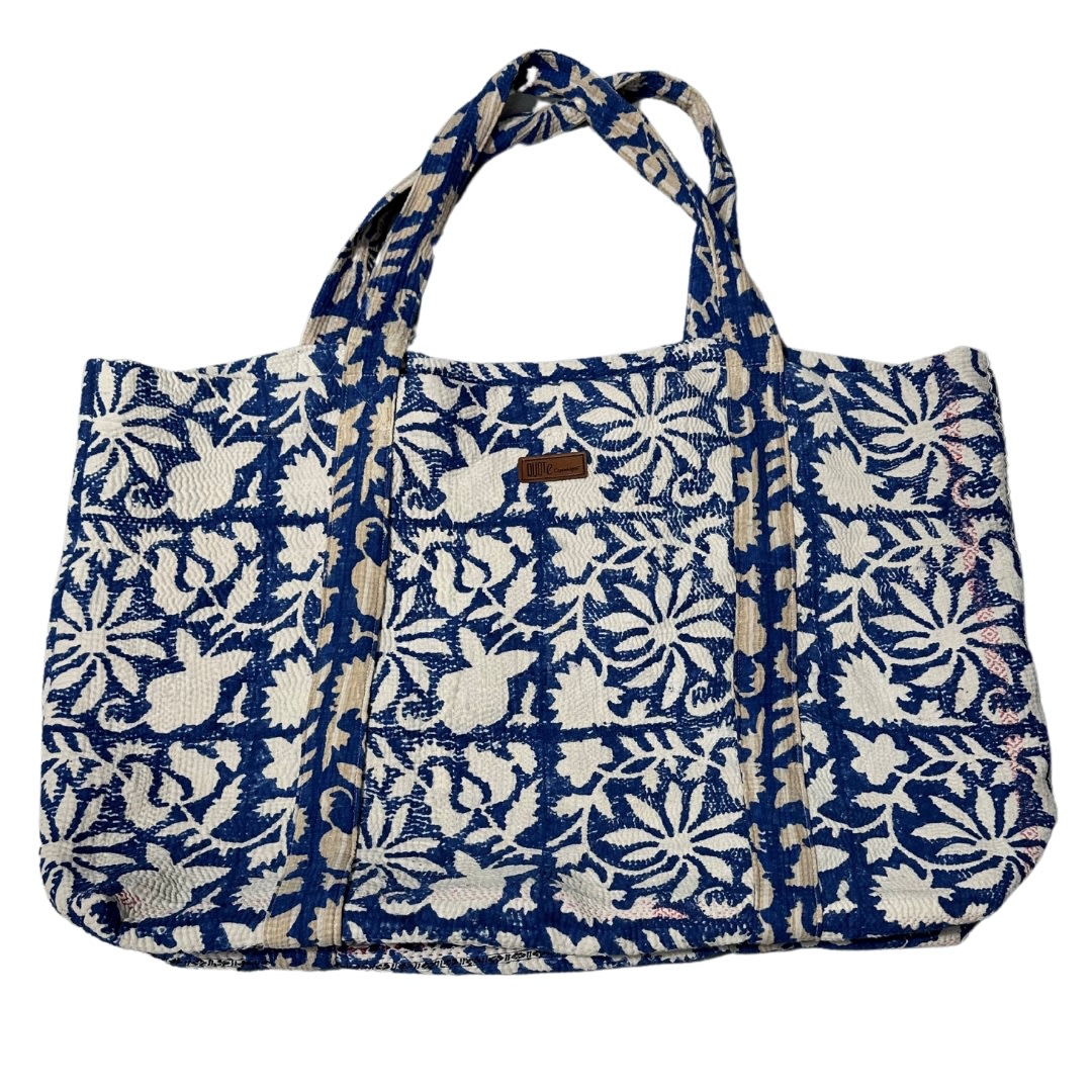 Kantha Blockprint Beach Bag Vintage Pearl – Quote Copenhagen Aps