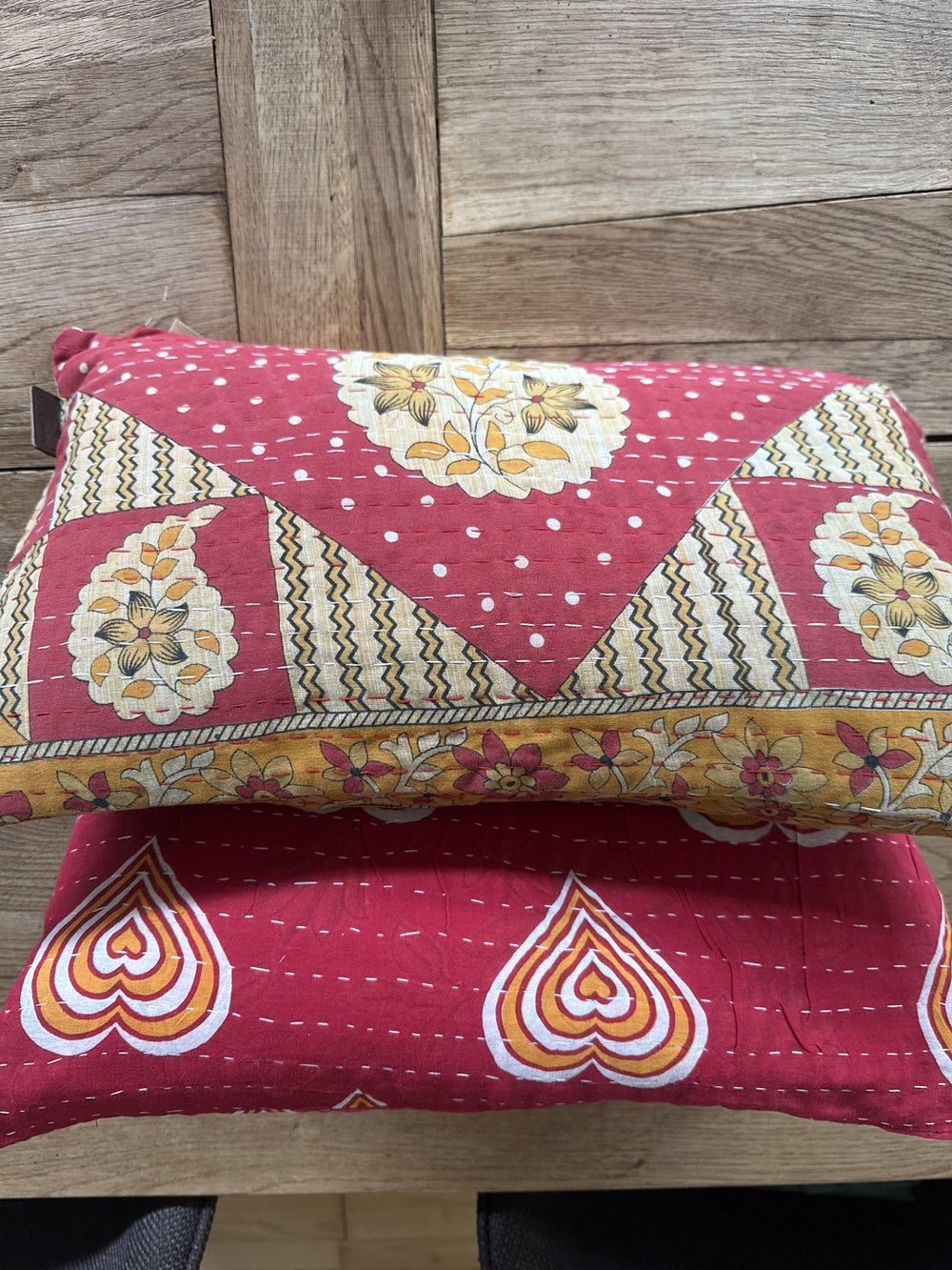 Kantha Duo 14 – 2 Sari pudebetræk 30×50 – Quote Copenhagen