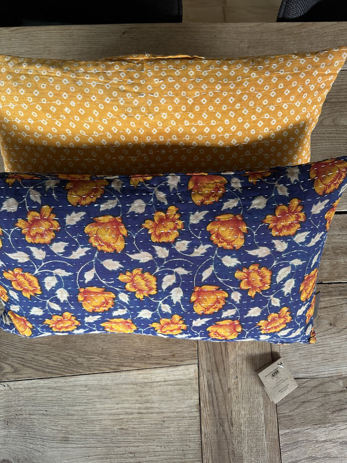 Kantha Duo 16 – 2 Sari pudebetræk 30×50 – Quote Copenhagen