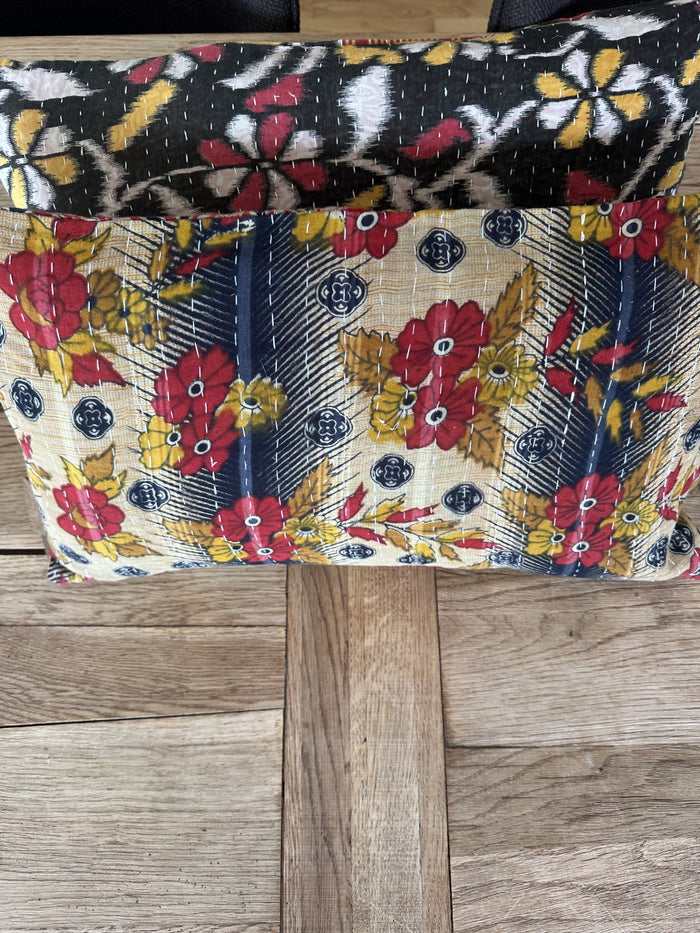 Kantha Duo 20 – 2 Sari pudebetræk 30×50 – Quote Copenhagen