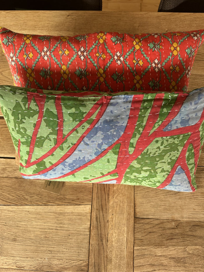 Kantha Duo 22 – 2 Sari pudebetræk 30×50 – Quote Copenhagen