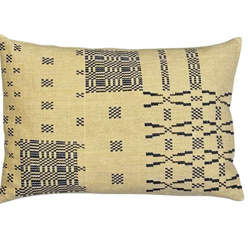 Handwoven cushion Green Zinnia 60x40